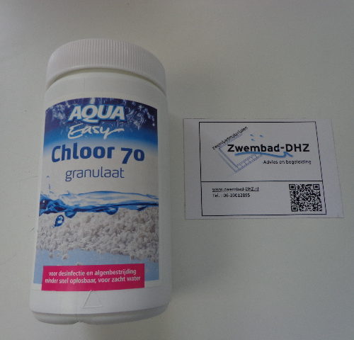 Featured image for “Aqua easy chloor 70 granulaat / 1kg (organisch) / niet-gestabiliseerd”