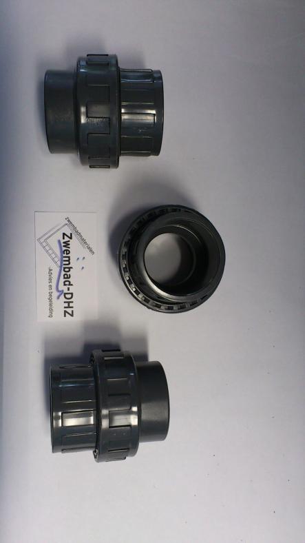 PVC koppeling 50 mm lijm x 1.1/2" draad / met O-ring-2501