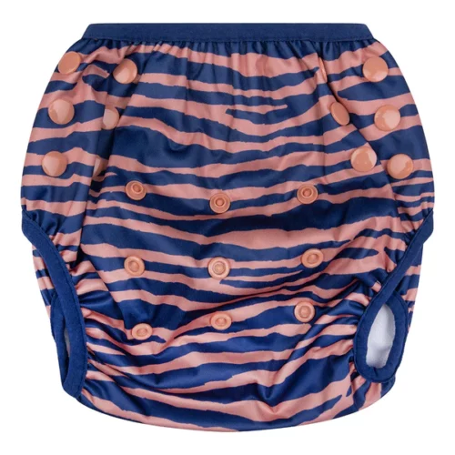 Featured image for “Swim Essentials Zwemluier Wasbaar Blauw Oranje Zebra”